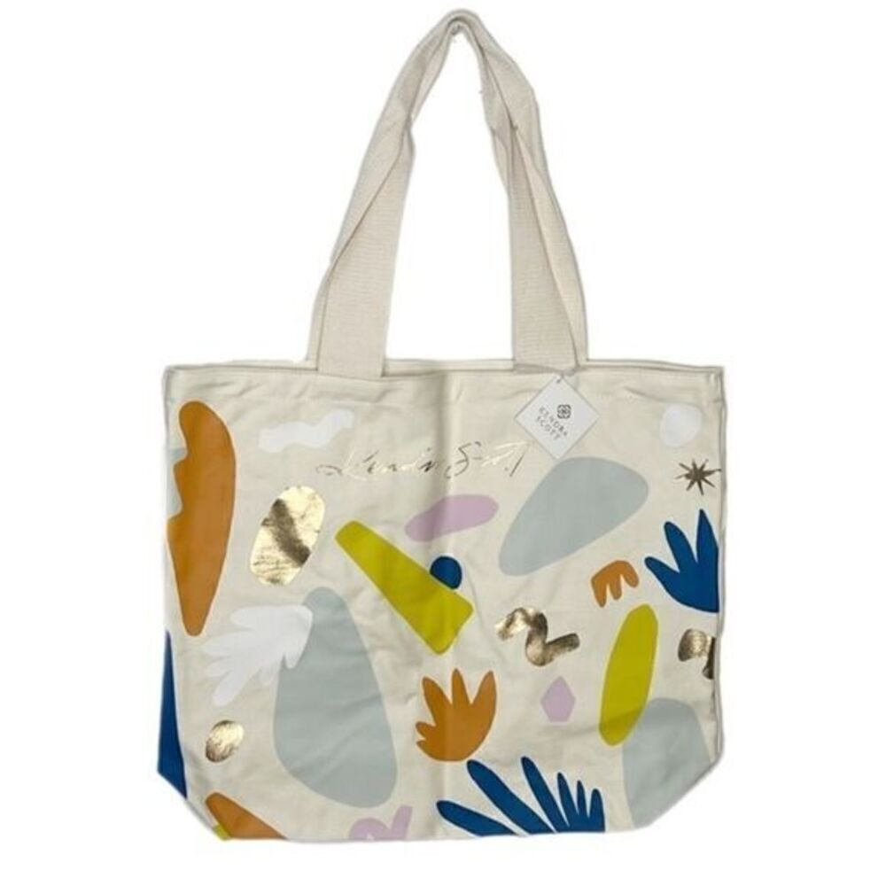 Kendra Scott Canvas Tote Bag in Terrazzo NWT